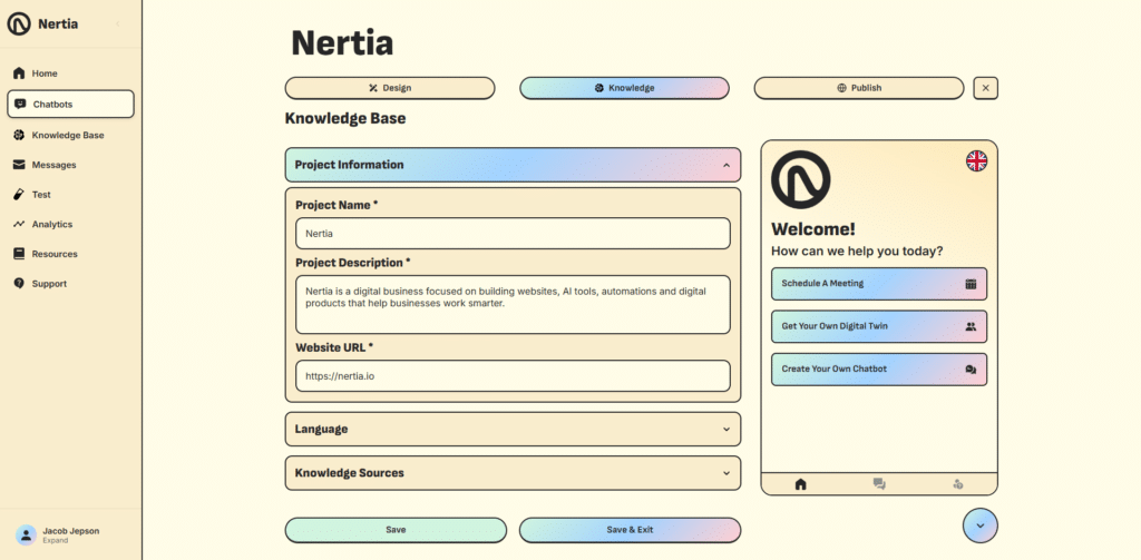 Chatbot Project Information