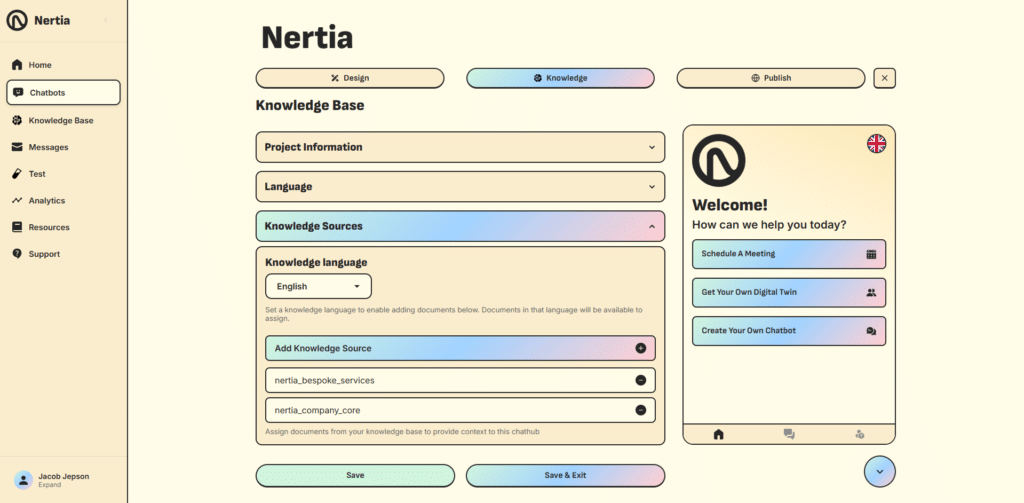 Knowledge Source Chatbot
