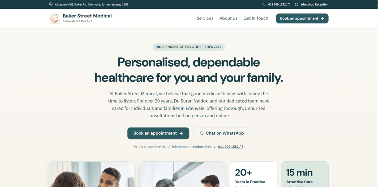 Baker Street Medical GP practice website